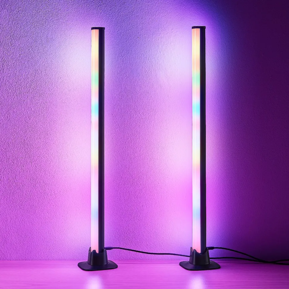 LED-pöytävalaisin Trio Boy, 2 kpl, musta, RGB