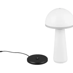 LED-pöytävalaisin Trio Fungo, hiekka, ladattava