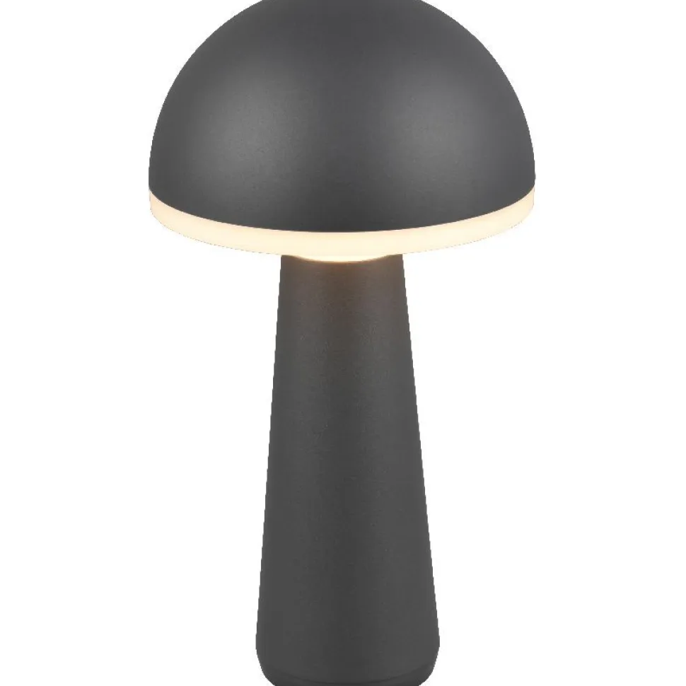 LED-pöytävalaisin Trio Fungo, hiekka, ladattava