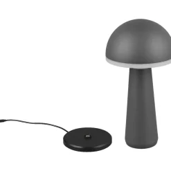 LED-pöytävalaisin Trio Fungo, hiekka, ladattava