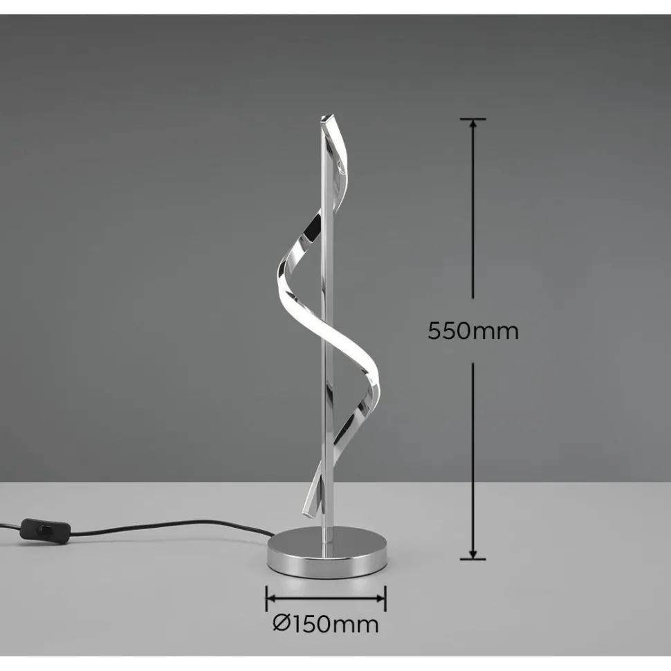 LED-pöytävalaisin Trio Isabel, kromi, 4000K