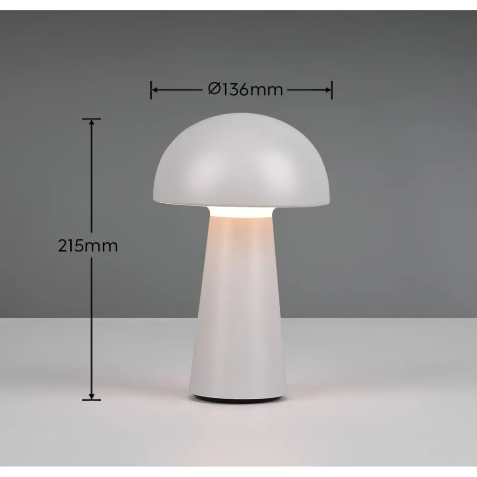 LED-pöytävalaisin Trio Lennon ladattava harmaa