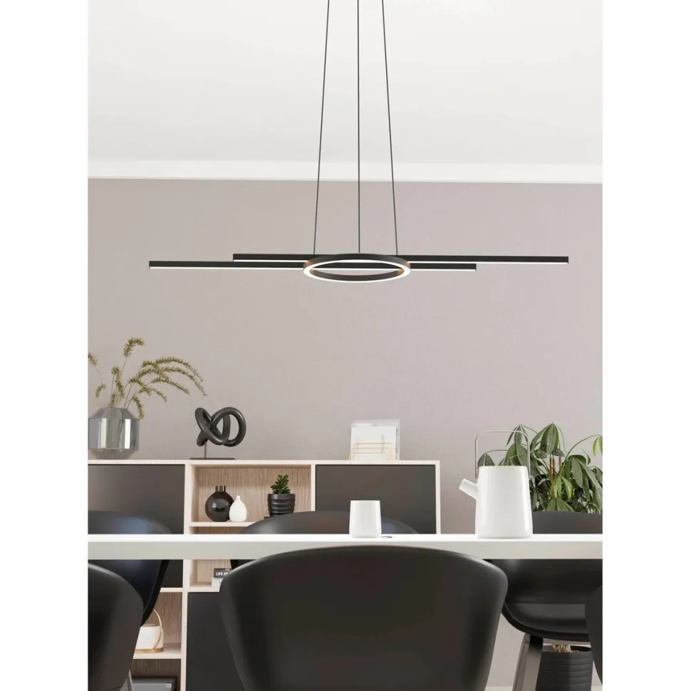 LED-Riippuvalaisin Eglo connect.z Zillerio-z 2x8W + 3x2.7W 116cm musta