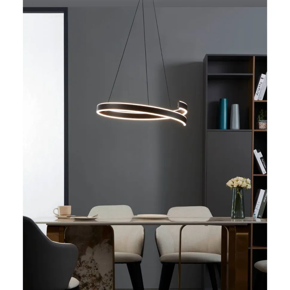 LED-Riippuvalaisin Eglo connect.z Andabaia-z 42.5W Ø60cm musta/valkoinen