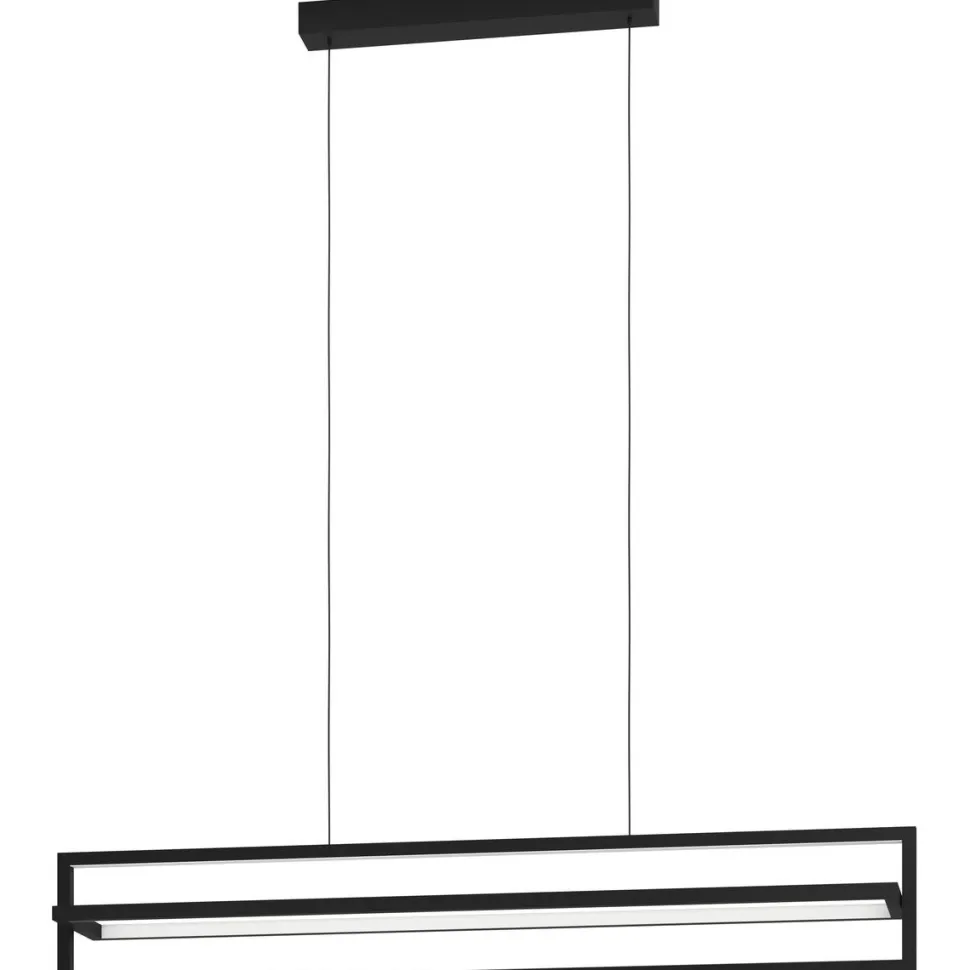 LED-Riippuvalaisin Eglo Siberia 34W 78x16cm kaukosäädin musta/valkoinen