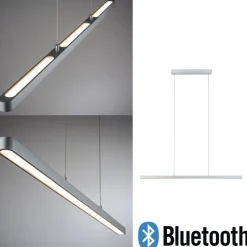 LED-riippuvalaisin Paulmann Lento, Smart Home Bluetooth, säädettävä värilämpötila, himmennettävä, mattakromi