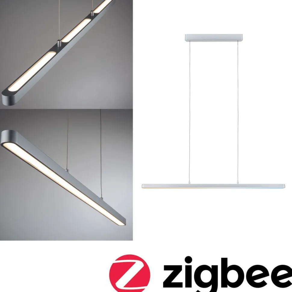 LED-riippuvalaisin Paulmann Lento, Smart Home Zigbee 3.0, säädettävä värilämpötila, himmennettävä, mattamusta