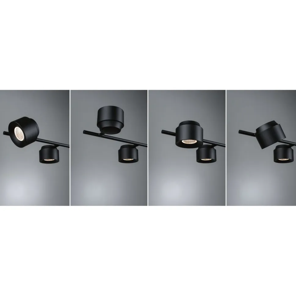 LED-riippuvalaisin Paulmann Puric Pane, Smart Home Zigbee 3.0, 6-osainen, musta