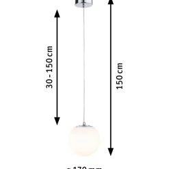 LED-riippuvalaisin Paulmann Gove, IP44, 9W, mattamusta