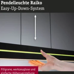 LED-riippuvalaisin Paulmann Raiko, RGBW+, himmennettävä, 2300lm/370lm, 19W/6W, musta