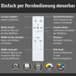 LED-riippuvalaisin Paulmann Raiko, RGBW+, himmennettävä, 2300lm/370lm, 19W/6W, musta