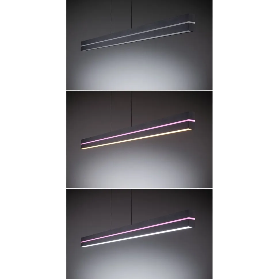 LED-riippuvalaisin Paulmann Raiko, RGBW+, himmennettävä, 2300lm/370lm, 19W/6W, musta