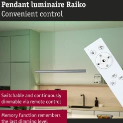 LED-riippuvalaisin Paulmann Raiko, RGBW+, himmennettävä, 2300lm/370lm, 19W/6W, musta