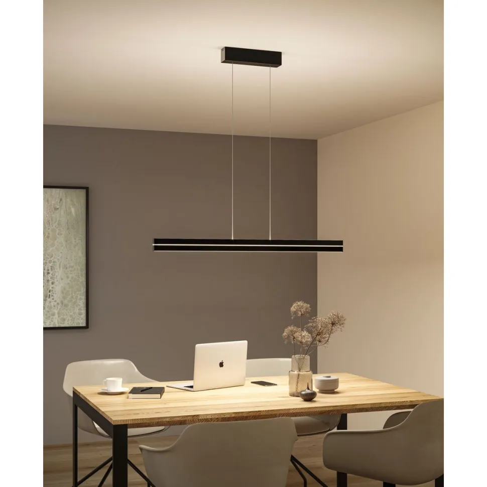 LED-riippuvalaisin Paulmann Raiko, RGBW+, himmennettävä, 2300lm/370lm, 19W/6W, musta