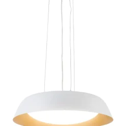 LED-riippuvalaisin Airam Aidyl, Ø392mm, valkoinen/kupari