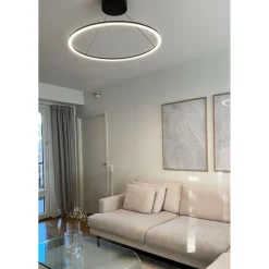 LED-riippuvalaisin Aneta Lighting Oda Ø76cm, musta