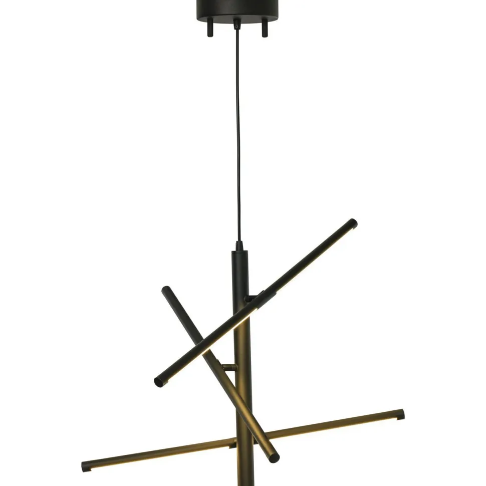 LED-riippuvalaisin Aneta Lighting Stecco, Ø60cm, musta