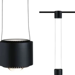 LED-Riippuvalaisin kiskoon Paulmann URail Aldan himmennettävä mattamusta