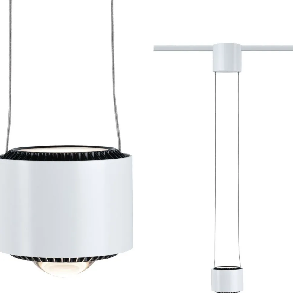 LED-riippuvalaisin kiskoon Paulmann URail Aldan, 2700K, himmennettävä, valkoinen