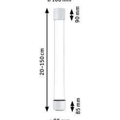 LED-riippuvalaisin kiskoon Paulmann URail Aldan, 2700K, himmennettävä, valkoinen