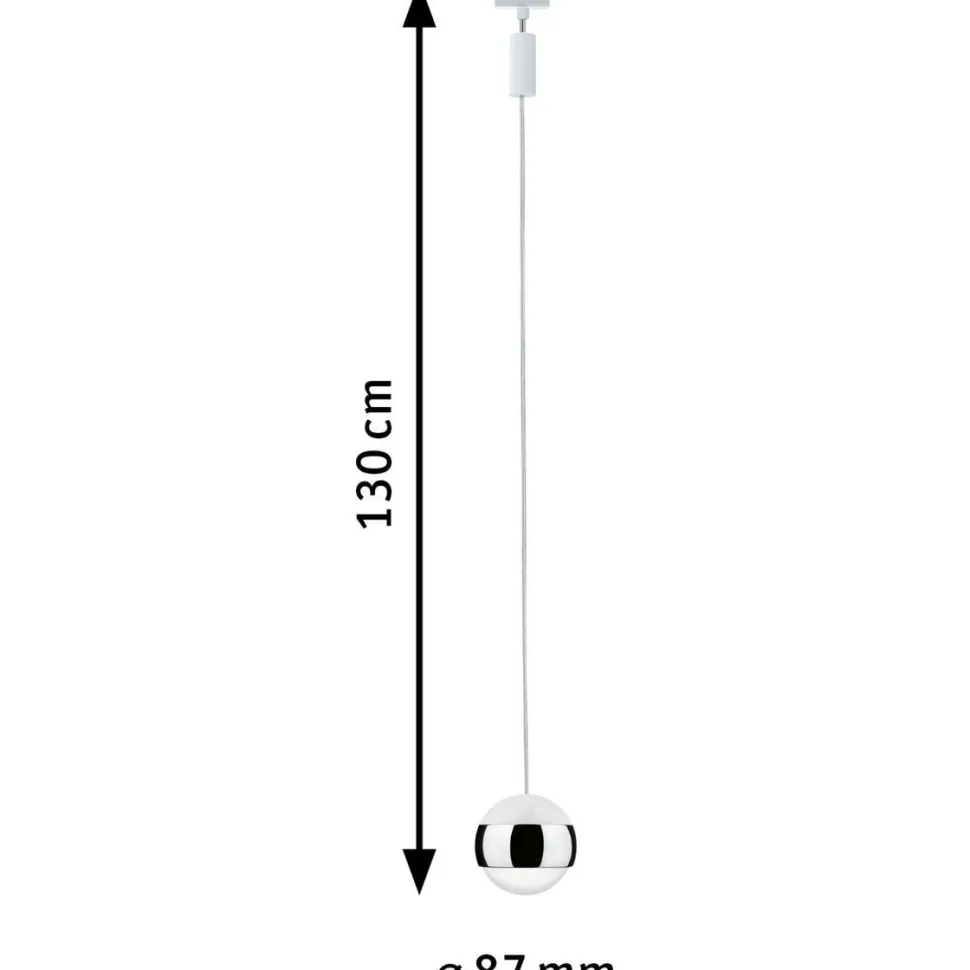 LED-riippuvalaisin kiskoon Paulmann Urail Capsule II, 2700K, himmennettävä, valkoinen