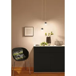 LED-riippuvalaisin kiskoon Paulmann Urail Capsule II, 6.3W, 2700K, himmennettävä, mattamusta/kromi