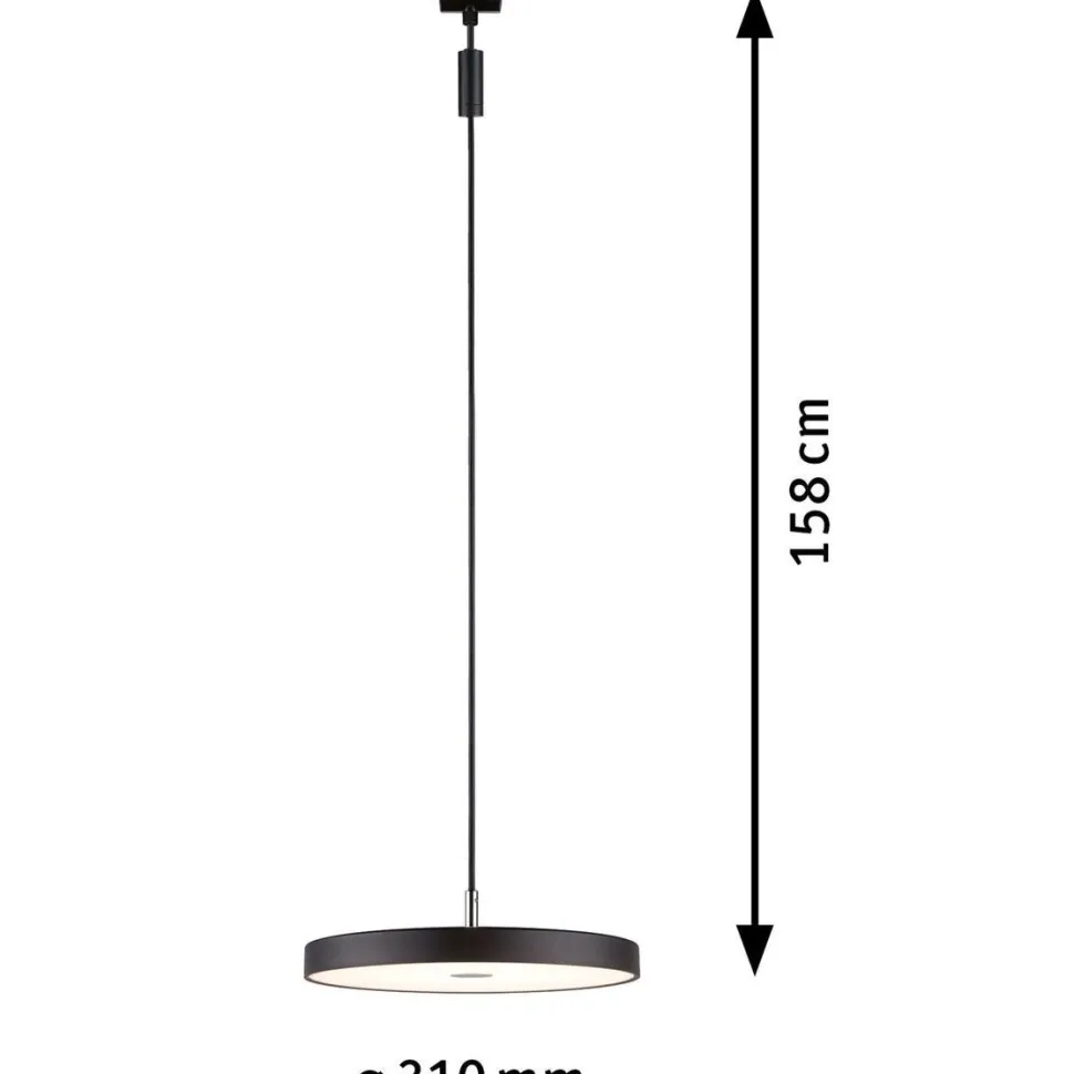 LED-riippuvalaisin kiskoon Paulmann URail Hildor, 3000K, himmennettävä, mattakromi