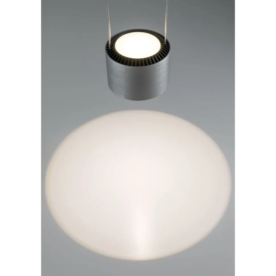 LED-riippuvalaisin Paulmann Aldan, 2700K, himmennettävä, musta/harjattu alumiini