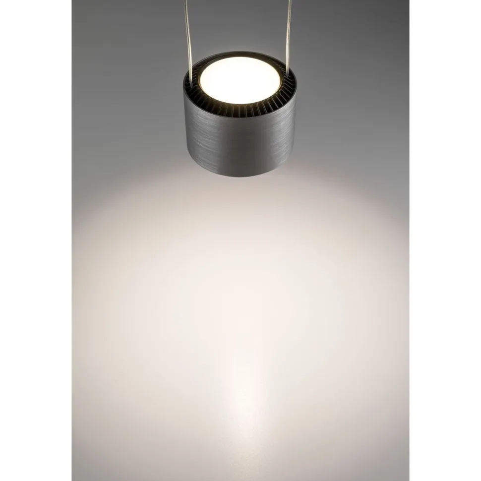 LED-riippuvalaisin Paulmann Aldan, 2700K, himmennettävä, musta/harjattu alumiini