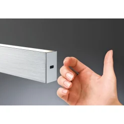 LED-riippuvalaisin Paulmann Aptare säädettävä leveys ja korkeus 2700K 2050lm/2050lm 2x16.5/16.5W liikeohjattava himmennettävä harjattu alumiini