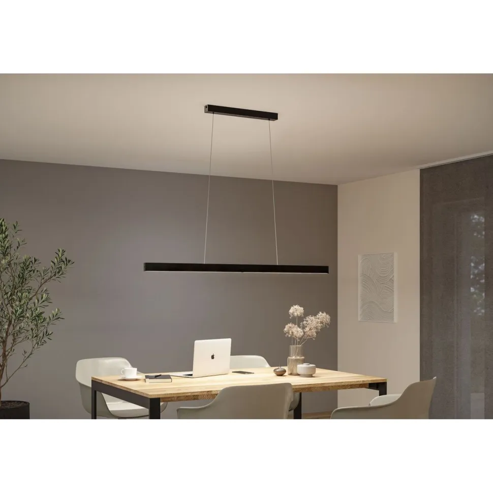 LED-riippuvalaisin Paulmann Aptare säädettävä leveys ja korkeus 2700K 2050lm/2050lm 2x16.5/16.5W liikeohjattava himmennettävä harjattu alumiini