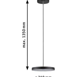 LED-riippuvalaisin Paulmann Hildor, 17W, himmennettävä, mattamusta