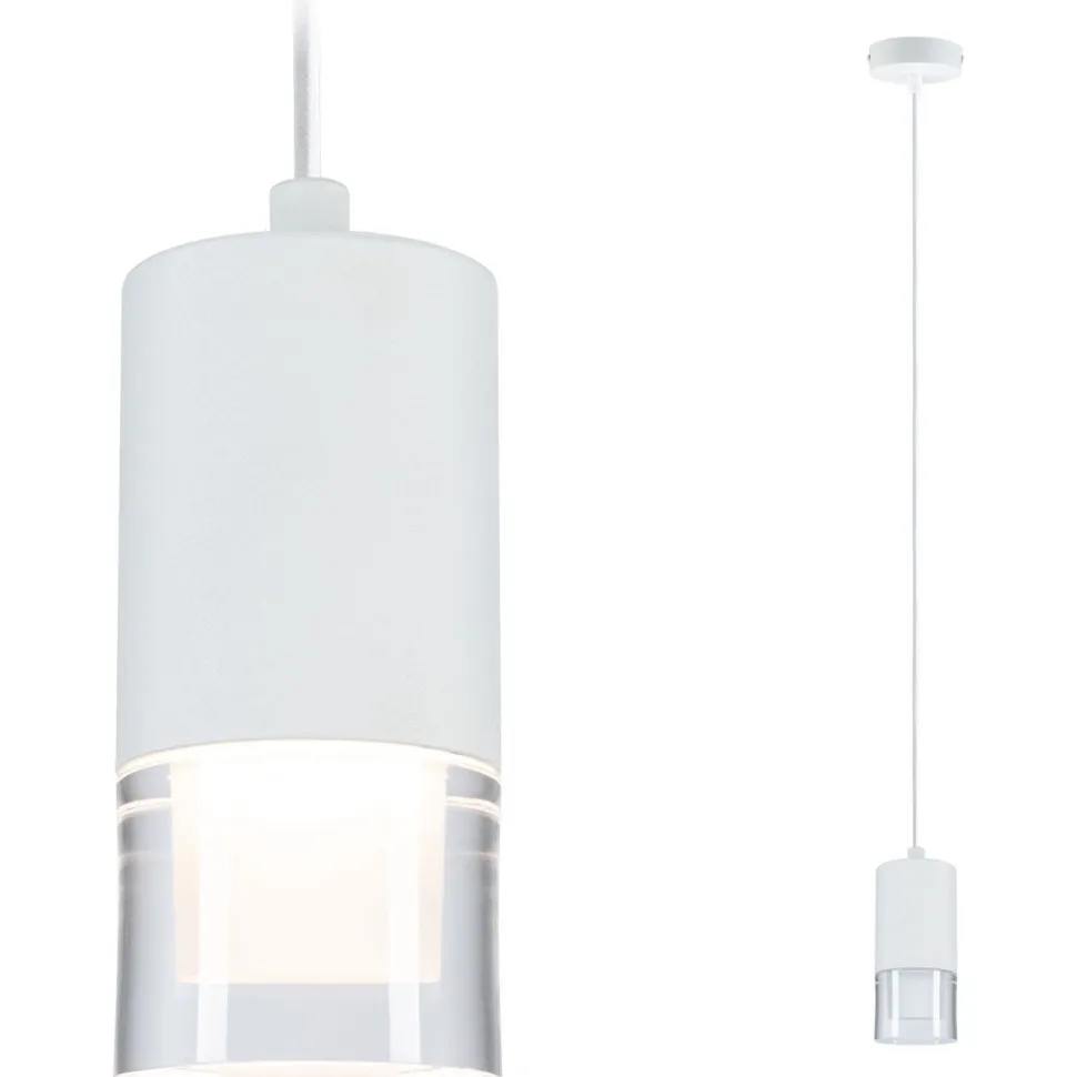 LED-riippuvalaisin Paulmann Kame Ø7.6cm 9W IP44 kirkas/valkoinen
