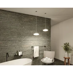 LED-riippuvalaisin Paulmann Luena, IP44, lasi/kromi