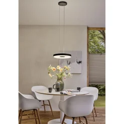 LED-riippuvalaisin Paulmann Puric Pane, 2700K, himmennettävä, musta/harmaa