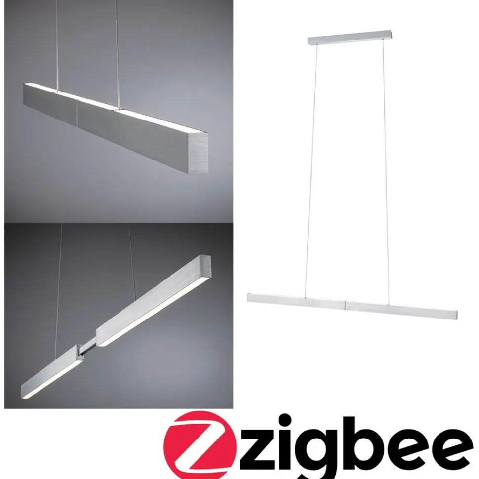 LED-riippuvalaisin Paulmann Smart Home Zigbee 3.0 Aptare, säädettävä, RGBW+, himmennettävä, 1920lm/1920lm, 2x16W, harjattu musta