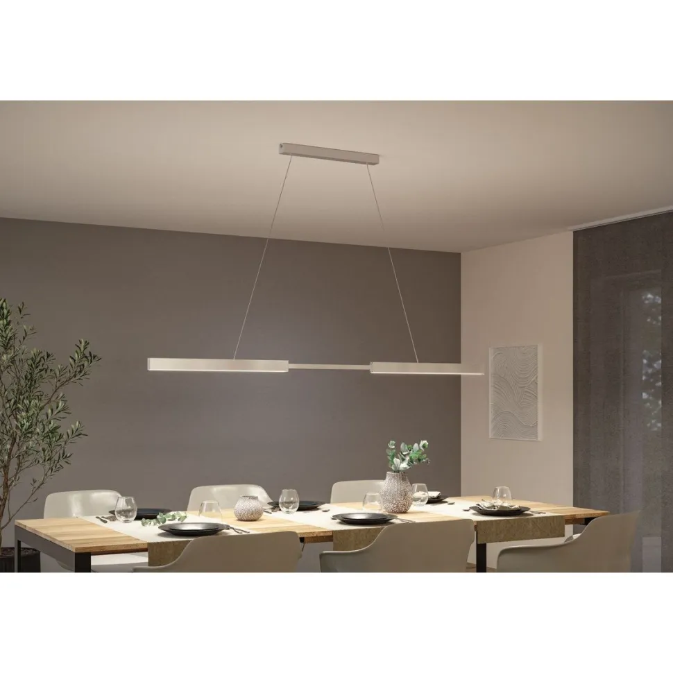 LED-riippuvalaisin Paulmann Smart Home Zigbee 3.0 Aptare, säädettävä, RGBW+, himmennettävä, 1920lm/1920lm, 2x16W, harjattu musta
