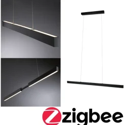 LED-riippuvalaisin Paulmann Smart Home Zigbee 3.0 Aptare, säädettävä, RGBW+, himmennettävä, 1920lm/1920lm, 2x16W, harjattu musta
