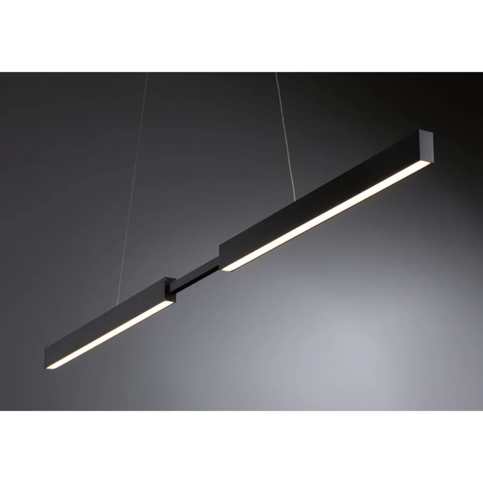 LED-riippuvalaisin Paulmann Smart Home Zigbee 3.0 Aptare, säädettävä, RGBW+, himmennettävä, 1920lm/1920lm, 2x16W, harjattu musta