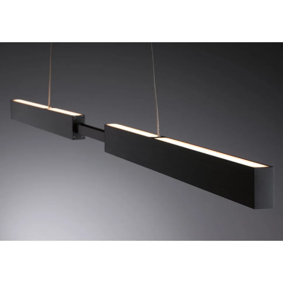 LED-riippuvalaisin Paulmann Smart Home Zigbee 3.0 Aptare, säädettävä, RGBW+, himmennettävä, 1920lm/1920lm, 2x16W, harjattu musta