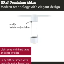 LED-riippuvalaisin Paulmann URail Aldan 930lm/530lm 8.5W 4000K himmennettävä valkoinen