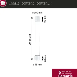 LED-riippuvalaisin Paulmann URail Aldan 930lm/530lm 8.5W 4000K himmennettävä valkoinen