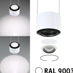 LED-riippuvalaisin Paulmann URail Aldan 930lm/530lm 8.5W 4000K himmennettävä valkoinen
