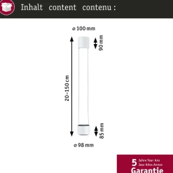 LED-riippuvalaisin Paulmann URail Aldan 930lm/530lm 8.5W 4000K himmennettävä valkoinen