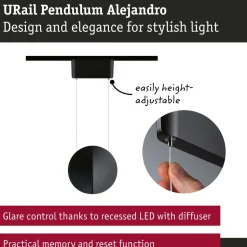 LED-riippuvalaisin Paulmann URail Alejandro 800lm 10W 4000K 3-Step-Dim himmennettävä valkoinen