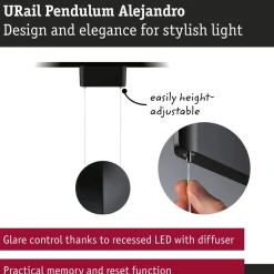 LED-riippuvalaisin Paulmann URail Alejandro 800lm 10W 4000K 3-Step-Dim himmennettävä valkoinen