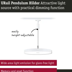 LED-riippuvalaisin Paulmann URail Hildor 850lm 15W 4000K 3-Step-Dim himmennettävä valkoinen