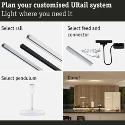 LED-riippuvalaisin Paulmann URail Hildor 850lm 15W 4000K 3-Step-Dim himmennettävä valkoinen