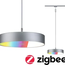LED-riippuvalaisin Paulmann URail Smart Home Zigbee 3.0 Hildor, Ø31cm, 510lm, 10W, RGBW+, himmennettävä, 230V, mattamusta