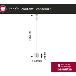 LED-riippuvalaisin Paulmann URail Smart Home Zigbee 3.0 Tyros, Ø10cm, 200lm, 4.5W, RGBW+, himmennettävä, 230V, signaalivalkoinen